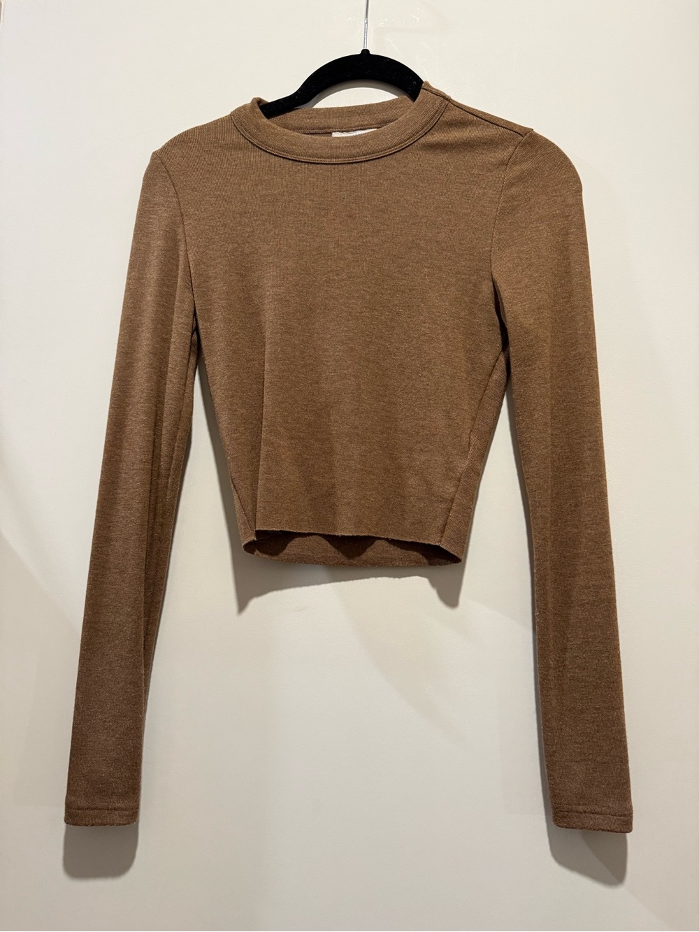 Kith Brown Long-Sleeve Cropped Top